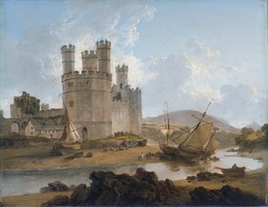 "Castelo de Caernarvon", 1792 de Julius Caesar Ibbetson