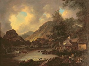 Castelo Crag Borrowdale de Julius Caesar Ibbetson