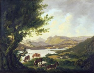 Lago Windemere (óleo sobre tela) de Julius Caesar Ibbetson