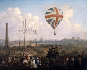 Mr. Lunardis New Balloon, 29 de junho de 1785 de Julius Caesar Ibbetson