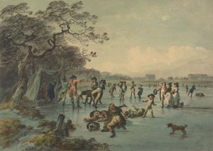 Patinagem no Hyde Park de Julius Caesar Ibbetson