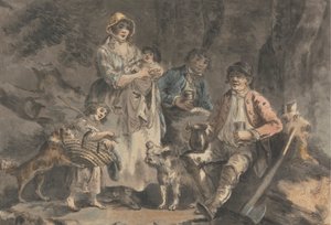 Lenhador e a sua família de Julius Caesar Ibbetson