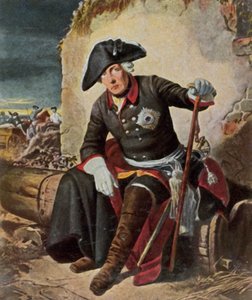 Frederico, o Grande, após a Batalha de Kolin de Julius Friedrich Anton (after) Schrader