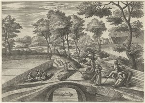 Agosto Avgvstvs (título no objeto) Os Doze Meses (título da série) de Julius Goltzius
