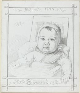 Eduard, o filho infantil do artista de Julius Hubner