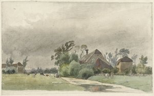 Canal que conduz a uma quinta de Julius Jacobus van de Sande Bakhuyzen
