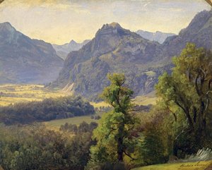 O Vale do Inn perto de Brannenburg de Julius Lange
