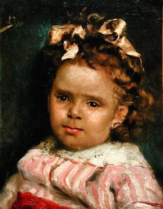 Little Girl Metisse (óleo sobre tela) de Julius Leblanc Stewart