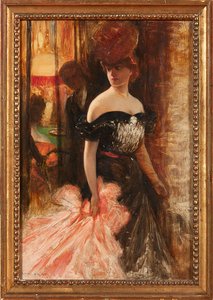 No More Play (óleo a bordo) de Julius Leblanc Stewart