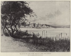 A terra da pepita de ouro, a cidade de Perth, Austrália Ocidental de Julius Mandes Price