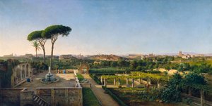 Uma visão de Roma do Aventino, 1873 de Julius O. Montalant