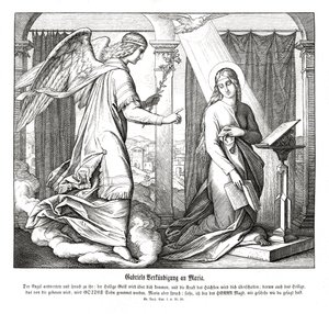 Anunciação, Evangelho de Lucas de Julius Schnorr von Carolsfeld