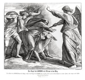 Balaão encontra o anjo do Senhor, Números de Julius Schnorr von Carolsfeld
