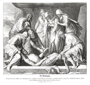O sepultamento de Jesus, Evangelho de João de Julius Schnorr von Carolsfeld