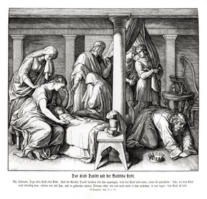 O filho de Davi e Bate-Seba morre, 2 Samuel de Julius Schnorr von Carolsfeld