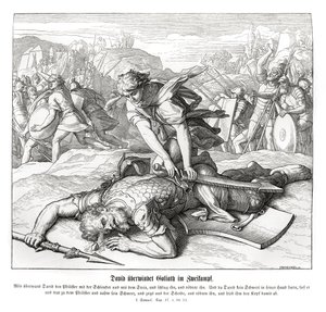 David derrota Golias de Julius Schnorr von Carolsfeld