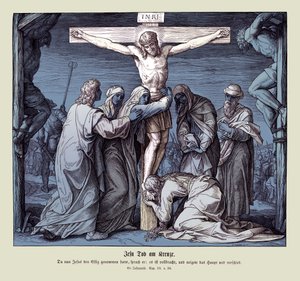 A morte de Jesus na cruz, Evangelho de João de Julius Schnorr von Carolsfeld