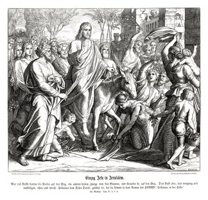 Entrada de Jesus em Jerusalém, Evangelho de Mateus de Julius Schnorr von Carolsfeld
