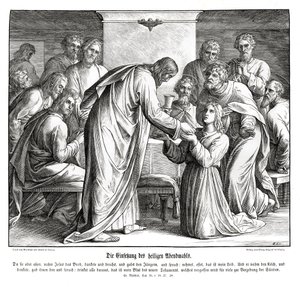 Eucaristia, Evangelho de Mateus de Julius Schnorr von Carolsfeld