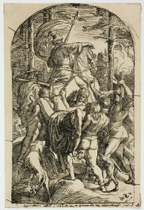Hagen deixa o corpo de Siegfried para ser levado da floresta para casa de Julius Schnorr von Carolsfeld