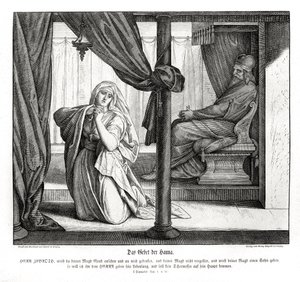 a oração de Hannah de Julius Schnorr von Carolsfeld