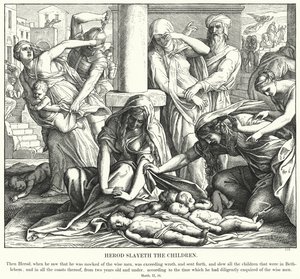 Herodes mata as crianças de Julius Schnorr von Carolsfeld