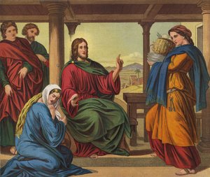 Jesus na casa de Marta de Julius Schnorr von Carolsfeld
