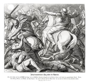 A vitória de Joshua sobre os Amoritas, Joshua de Julius Schnorr von Carolsfeld