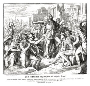 Judas o Macabeu derrota seus inimigos de Julius Schnorr von Carolsfeld