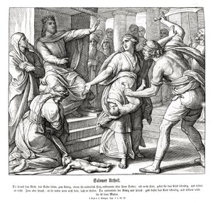 Julgamento de Salomão de Julius Schnorr von Carolsfeld