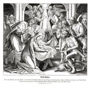 Natividade, Evangelho de Lucas de Julius Schnorr von Carolsfeld
