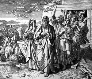 Noé a sair da arca depois do Dilúvio de Julius Schnorr von Carolsfeld