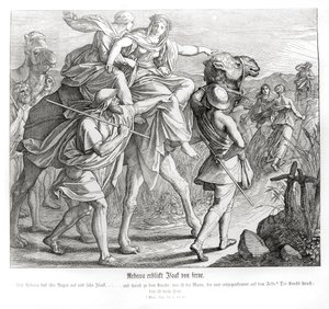 Rebecca vê Isaac de longe, Gênesis de Julius Schnorr von Carolsfeld