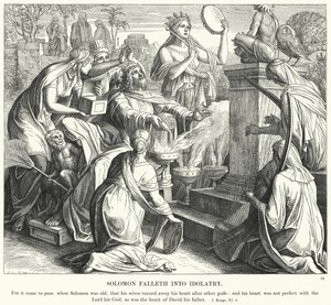 Salomão cai na idolatria de Julius Schnorr von Carolsfeld