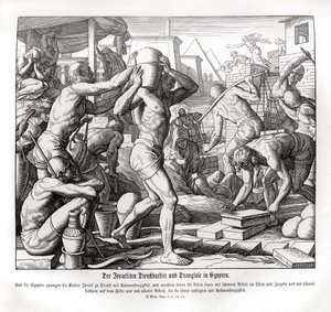 Os israelitas são escravizados no Egipto, Exodus de Julius Schnorr von Carolsfeld