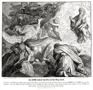 O Senhor aparece a Elias no Monte Horebe de Julius Schnorr von Carolsfeld