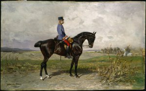 Franz Joseph, retrato equestre - Blaas