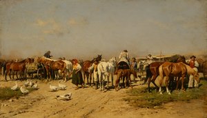 O mercado de Julius von Blaas