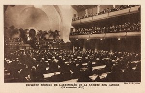 Álbum " Jack Bosio - Campanha de Guerra 1917-1920 ": Primeira reunião da Companhia das Nações Unidas em Genebra 15 de novembro de Jullien F. H.