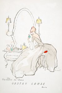 Anúncio para "Gustav Lohse, Berlin, de Styl, pub 1922 (pochoir print) de Jupp Wiertz