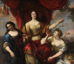 Prudence, Justice, and Peace, de Ovens, Jurgen (1623-1678). Óleo sobre tela