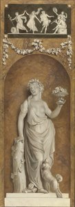 Pintura de papel de parede com bacchante de Jurriaan Andriessen