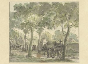 Faixa de campo junto ao muro com cúpula de Jurriaan Andriessen