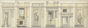 Seis desenhos para uma parede decorativa de Jurriaan Andriessen