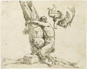 Cupido a castigar um Sátiro de Jusepe de Ribera