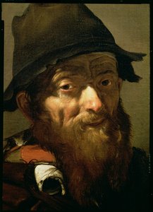 Cabeça, de, um, homem velho, detalhe, de, retrato, de, um, homem velho, com, um, óleo cebola, ligado, lona, detalhe, de, 91076