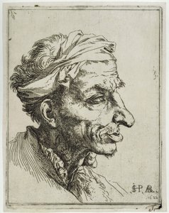 Pequena cabeça grotesca de Jusepe de Ribera