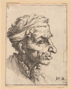 Pequena cabeça grotesca de Jusepe de Ribera