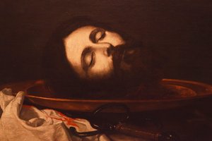 A cabeça de João Batista (detalhe) de Jusepe de Ribera
