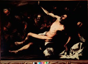 O Martírio de Saint Barthelemy Pintura de Jusepe de Ribera dit lo Spagnoletto (1591-1652) 1630 circa Sun. 145x216 cm Florença, Palazzo Pitti, Galleria Palatina de Jusepe de Ribera